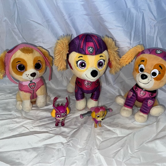 7 Skye toy figures Paw patrol Mighty pups action pup pack super paws plush movie - Picture 16 of 16